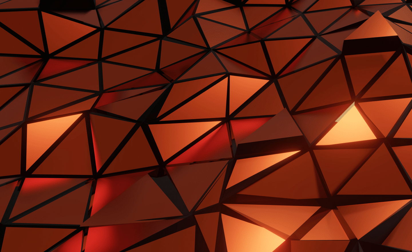 shiny orange geometric pattern